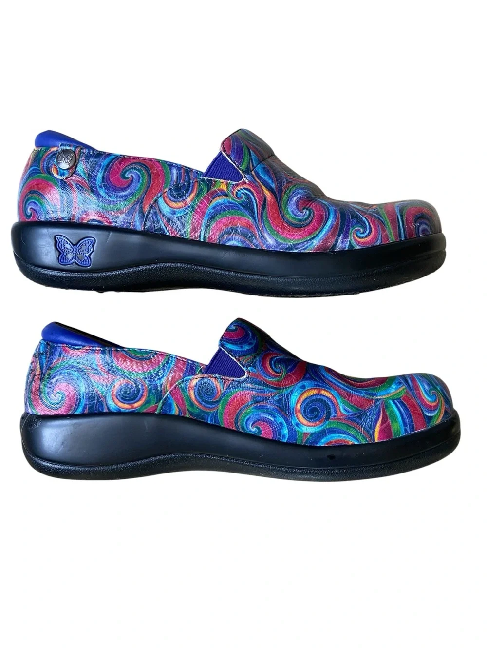Alegria Keli Professional Slip On Clogs Swirly Goodness Size 8-8.5 Ergonomic